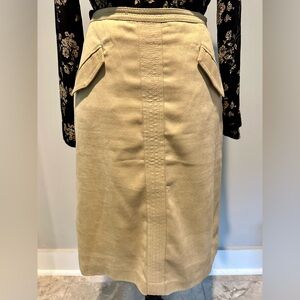 Vintage light beige faux suede skirt